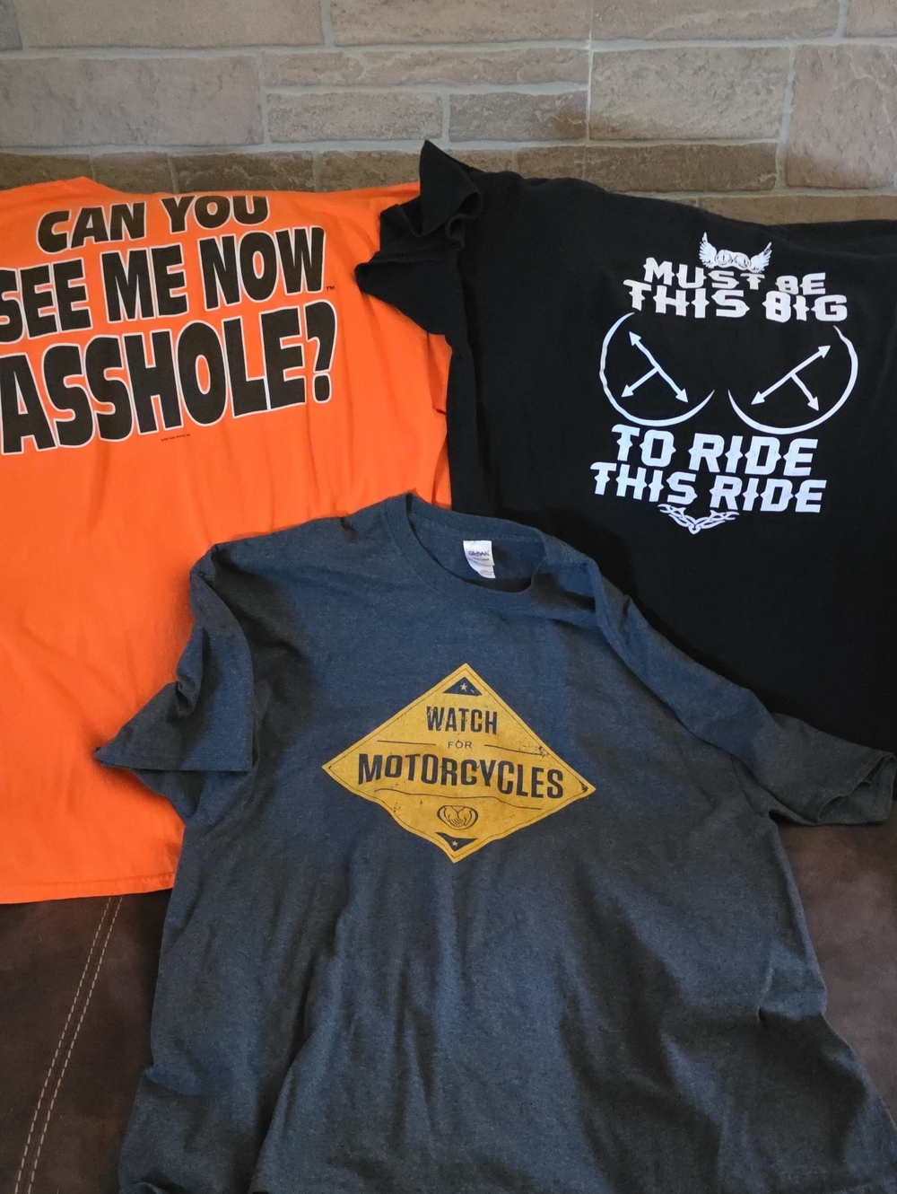 3 Mens Motorcycle Tshirts XXL